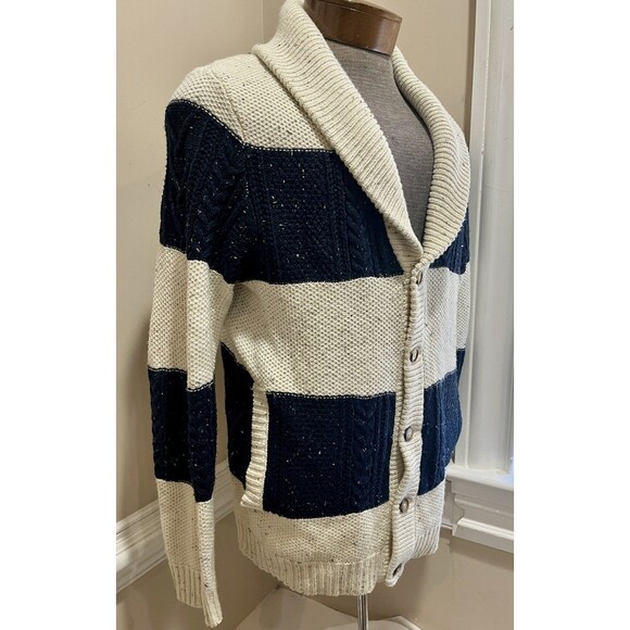 CPO Provisions Shipmen Supply Mens Shawl Collar Cardigan Fisherman Sweater Sz M - Picture 3 of 12